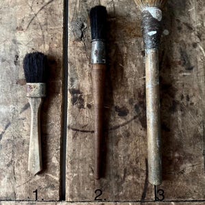 Antike Pinsel, Französische Pinsel, Rundpinsel, Künstlerbedarf, Vintage Malerzubehör
