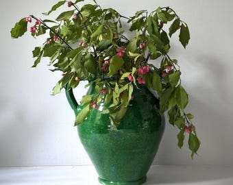 European Green Glazed Earthenware Vessel