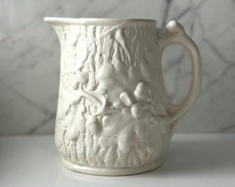 Antique Minton Pottery Oak Leaf Pitcher