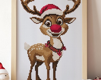 Christmas Design for Cross Stitch - Santa’s Favorite Reindeer