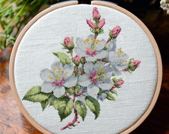 Desenhos de flores para ponto de cruz: Flores da primavera