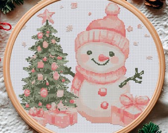 Christmas Design for Cross Stitch - Joyful Snowman