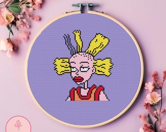 Cynthia Cross Stitch Pattern - 90's Pattern, cartoon, nostalgia, PDF Download