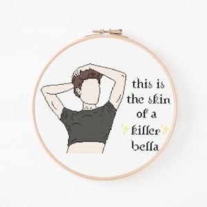 Twilight Edward Cullen Cross Stitch - This is the skin of a killer Beller - TITSOAK - movie, fandom, glitter, PDF Download