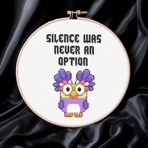 Chattermax Cross Stitch Pattern - Bluey, silence was never an option, kids cartoon, dog, PDF Download