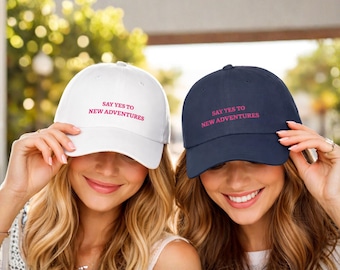 Gorra bordada a medida, gorra inspiradora personalizada, gorra de viaje para papá con cita motivacional