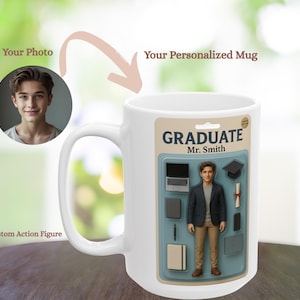 Custom Action Figure Mug, Personalized Coffee Cup, Unique Gift, Collectible Toy Gift, Customizable Hero Tea Mug, Gift for Mom, Gift for Dad