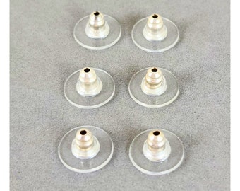 Ear Backs Prevent Droopy Earrings | for Post or Stud Earrings | Stop Heavy Earrings from Falling Out | Silver or Gold Metal Ear Nut Stoppers