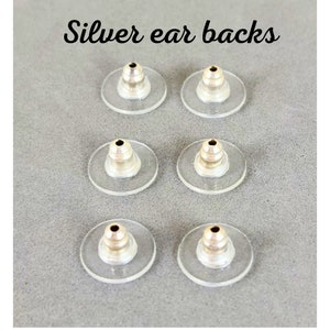 200pcs Stud Earring Backing With Pad And Metal Back, Suitable For Dangling  Earrings, Fish Hook Earrings Replacement, Clutch Backing For Handbags,  Suitable For Heavy Earrings