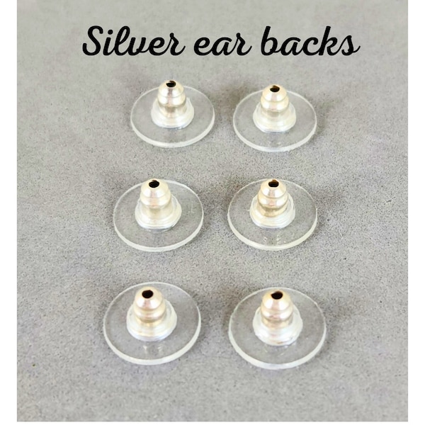 Ear Backs Prevent Droopy Earrings | for Post or Stud Earrings | Stop Heavy Earrings from Falling Out | Silver or Gold Metal Ear Nut Stoppers