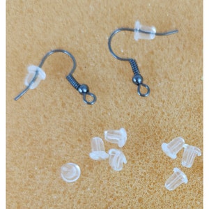 Earring Backs Soft Silicone Rubber 5mm Clear Ear Nuts Keep Earrings Securely in Ears Fits All Ear Wires Never Lose Another Earring image 4