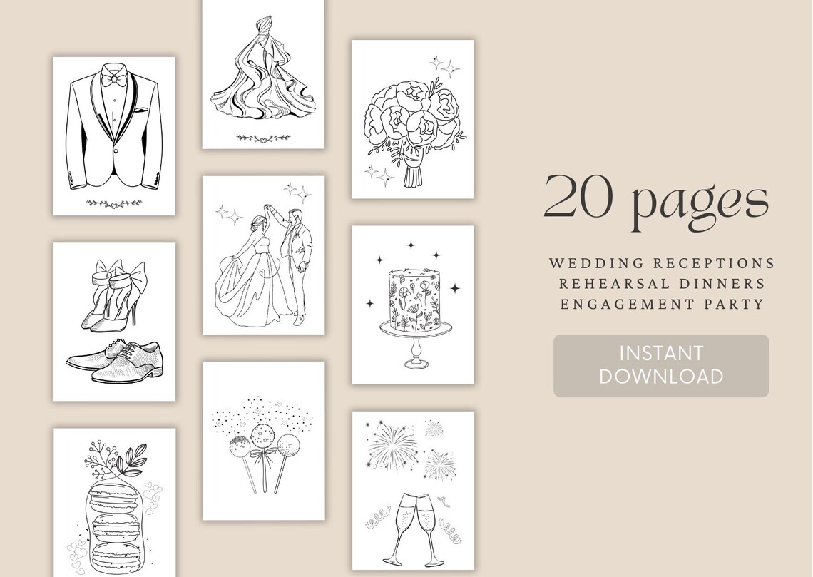 Printable Kids Wedding Activity Busy Book Children Games Wedding Activity Pack Table Wedding ...