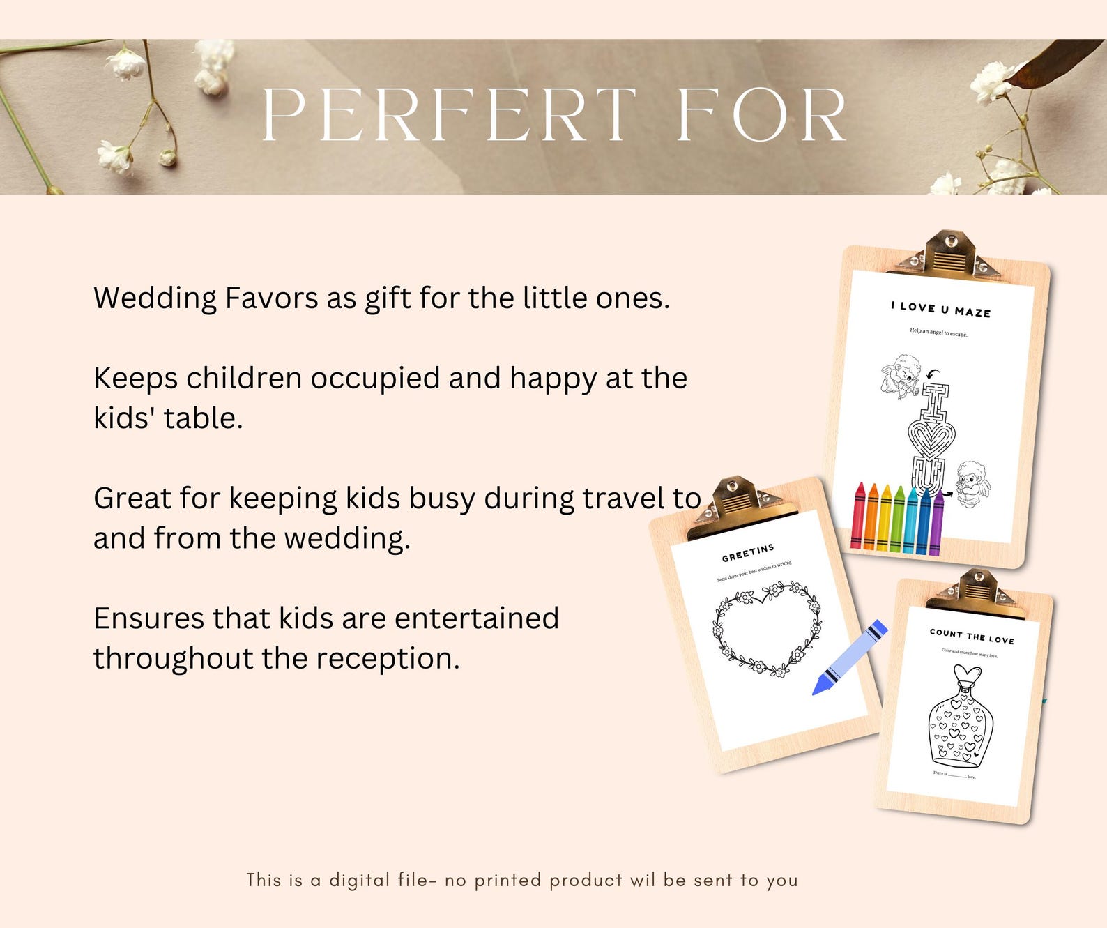 Personalized Wedding Activity Pack Coloring Sheet for Kids Custom Cover ...