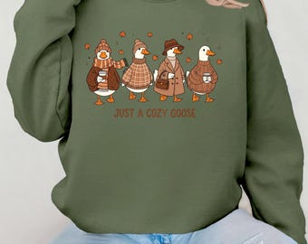 Duck Autumn Sweater, Cute Unisex Sweater for Autumn, Thanksgiving & Christmas
