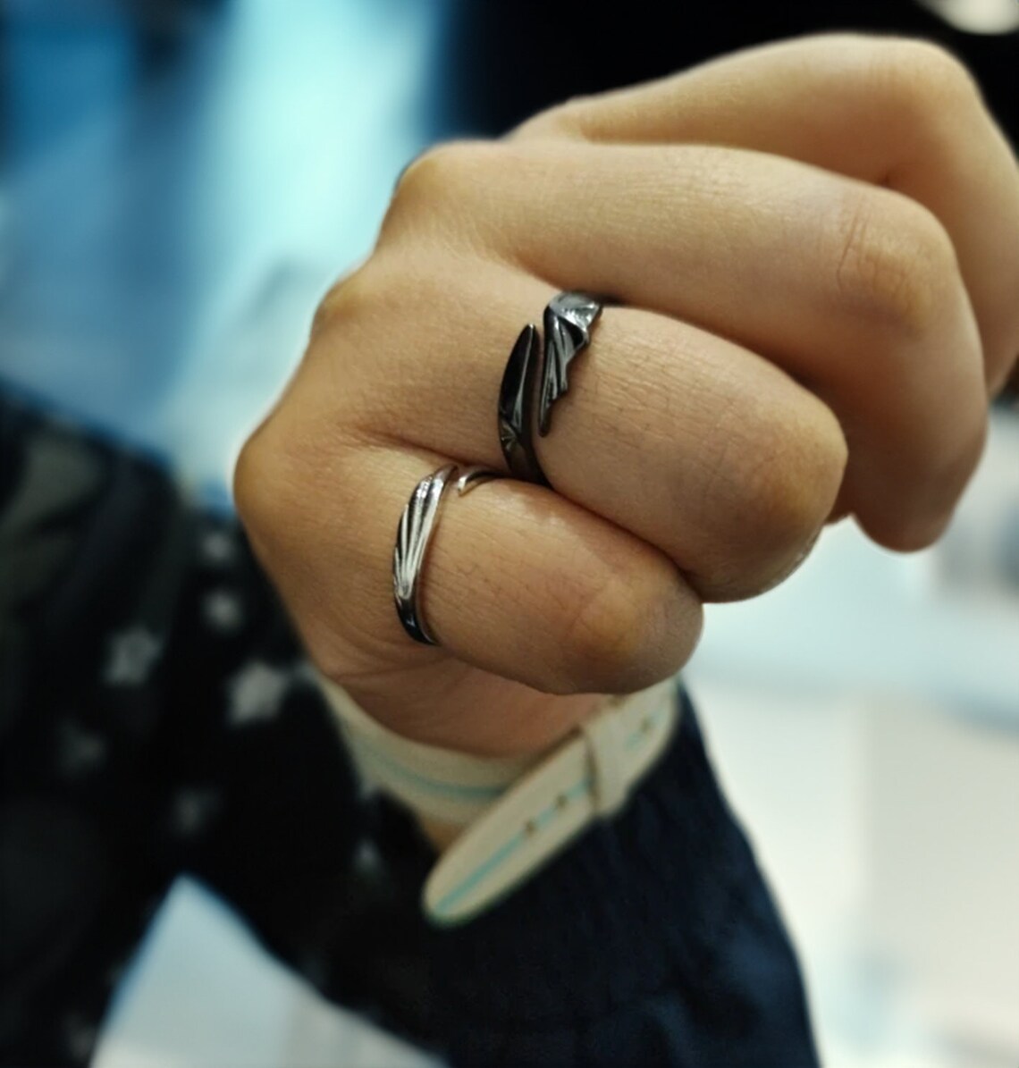 Dragon Wing Couple's Rings, Couples Ring, Dragon Ring, Matching Couples ...