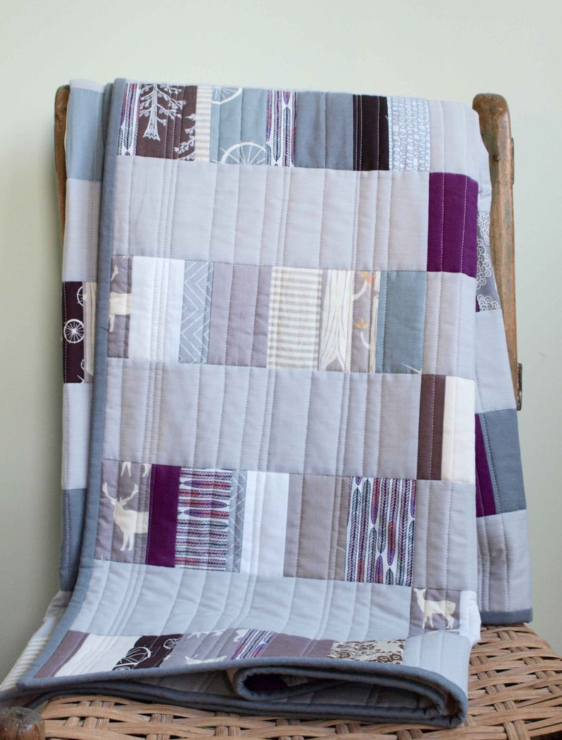 Modern Organic Cotton Patchwork Quilt Custom Made to Order Etsy
