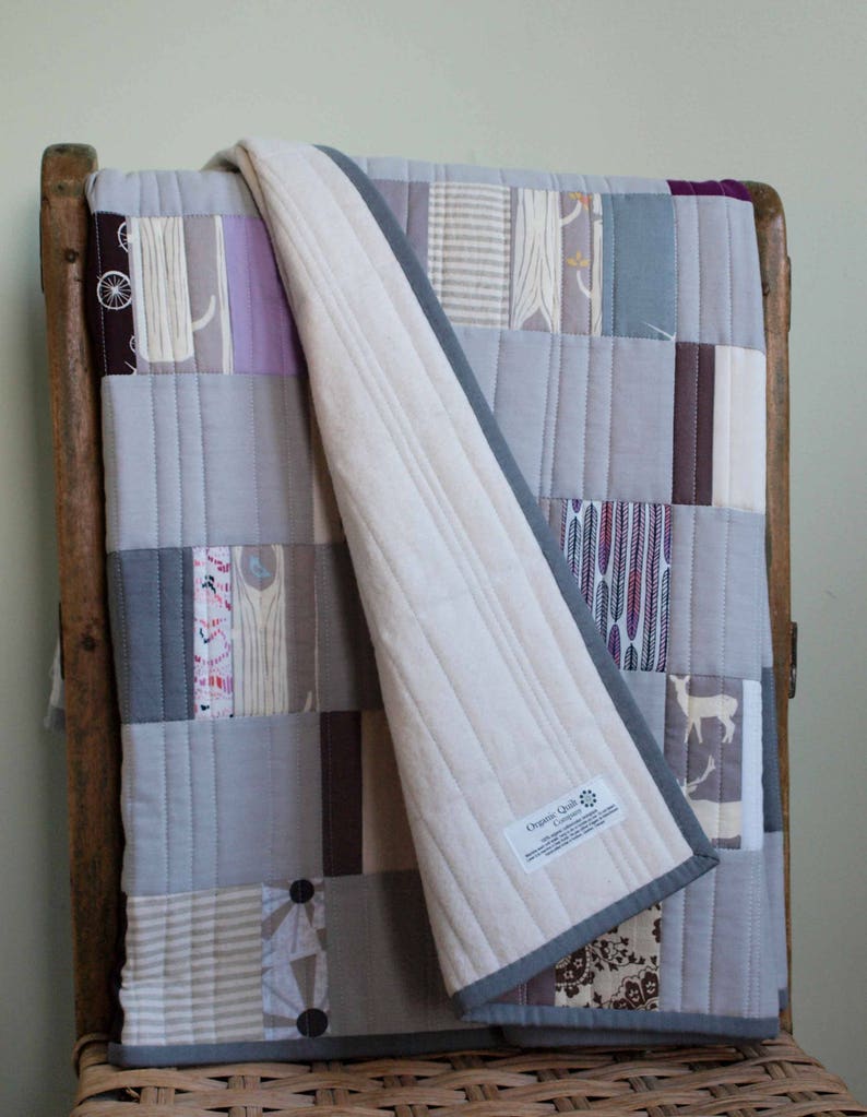 Modern Organic Cotton Patchwork Quilt Custom Made to Order Etsy