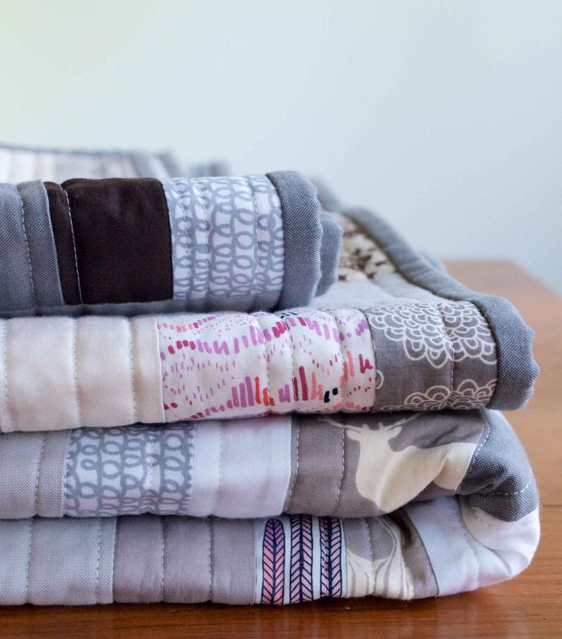 Modern Organic Cotton Patchwork Quilt Custom Made to Order Etsy