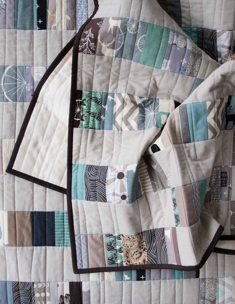 Modern Organic Cotton Patchwork Quilt Custom Made to Order Etsy