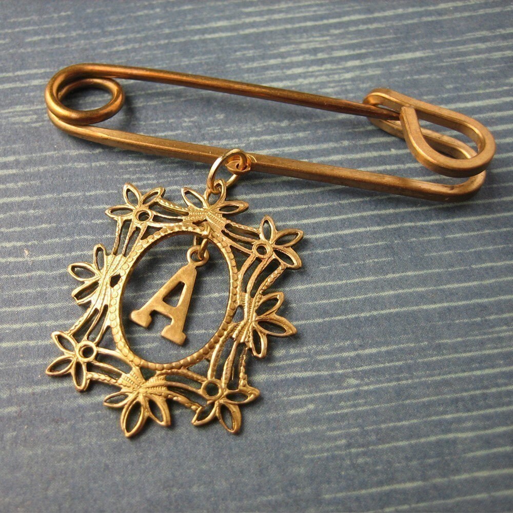 Framed Letter Pin Etsy