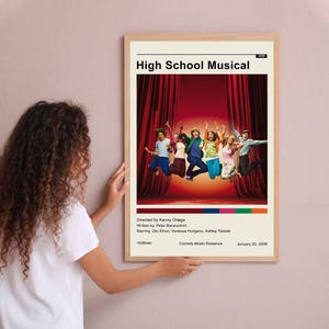 Affiche musicale vintage de lycée, affiche de film minimaliste, art mural, décoration d'intérieur, affiche personnalisée, impression, cadeaux personnalisés pour elle, lui