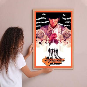 Ein Uhrwerk Orange Film Plakat Wandkunst Dekoration Hausdekoration Individuelles Poster Druck Personalisierte Geschenke für Sie und Ihn