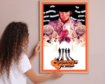 A Clockwork Orange Movie Poster Wall Art Home Decoration Custom Poster Print Personalized Gifts for her him