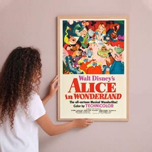 Alice in Wonderland Movie Poster Wall Art Home Decoration Custom Poster Print Personalized Gifts for her him