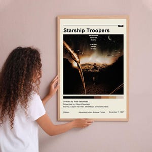 Starship Troopers Vintage Poster Movie Poster Wall Art Home Decoration Custom Poster Print Personalized Gifts for her him