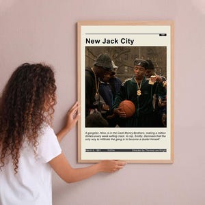 New Jack City Vintage Poster Minimalist Movie Poster Wall Art Home Decor Custom Poster Print Personalized Gifts for her him