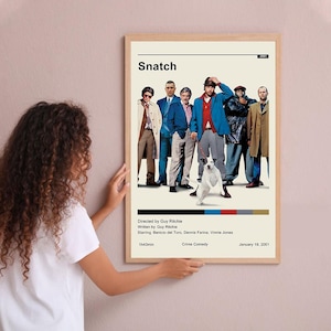 Snatch Vintage Poster Minimalist Movie Poster Wall Art Home Decor Custom Poster Print Personalized Gifts for her him