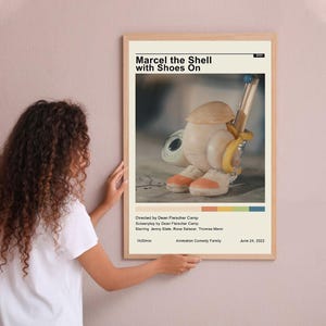 Marcel the Shell with Shoes On Vintage Poster Minimalist Movie Poster Wall Art Home Decor Custom Poster Print Personalized Gifts for her him