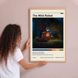 Wilde robot vintage poster minimalistische filmposter muurkunst woondecoratie aangepaste poster afdrukken gepersonaliseerde cadeaus voor haar hem