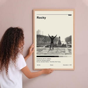 Rocky Vintage Poster Minimalist Movie Poster Wall Art Home Decor Custom Poster Print Personalized Gifts for her him