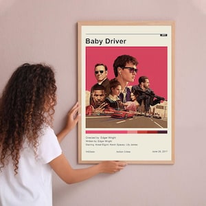 Baby Driver Vintage Poster Minimalist Movie Poster Wall Art Home Decor Custom Poster Print Personalized Gifts for her him