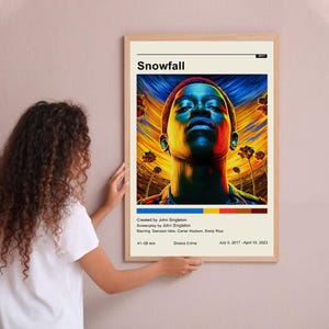 Snowfall Vintage Poster Minimalist Movie Poster Wall Art Home Decor Custom Poster Print Personalized Gifts for her him