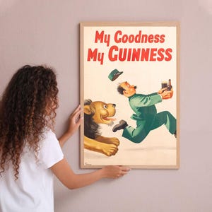 Meu Deus, meu pôster de Guinness, pôster de propaganda de cerveja, arte de parede de bar, decoração de casa, pôster personalizado, impressão, presentes personalizados para ela e ele