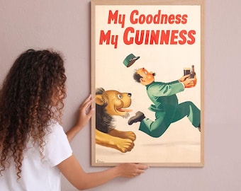 My Goodness My Guinness Poster Beer Ad Poster Bar Wall Art Home Decoration Custom Poster Print Personalized Gifts for her him