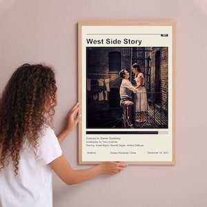 West Side Story Vintage Poster Minimalist Film Poster Wand Kunst Wohnkultur Individuelle Poster Druck Personalisierte Geschenke für sie Ihn