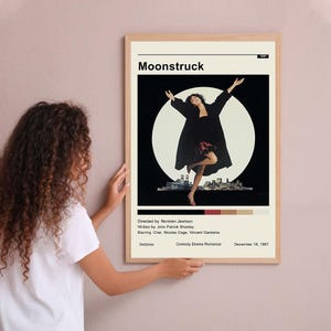 Moonstruck Vintage Poster Minimalist Movie Poster Wall Art Home Decor Custom Poster Print Personalized Gifts for her him