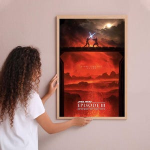 Star Wars Episode III Revenge of the Sith Movie Poster Wall Art Home Decoration Custom Poster Print Personalized Gifts for her him