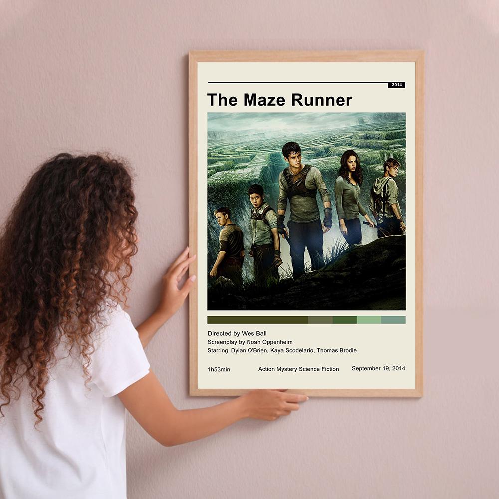 The Maze Runner Vintage Poster Minimalist Movie Poster Wall Art Home Decor Custom Poster Print Personalized Gifts for her him