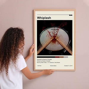 Poster vintage Whiplash Poster minimalista del film Arte murale Decorazione per la casa Stampa poster personalizzata Regali personalizzati per lei e lui