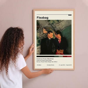 Póster vintage de Fleabag, póster minimalista de película, arte de pared, decoración del hogar, póster personalizado, impresión, regalos personalizados para ella y él