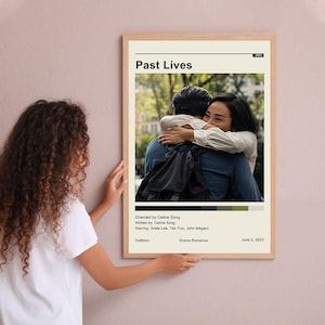Past Lives Vintage Poster Minimalist Movie Poster Wall Art Home Decor Custom Poster Print Personalized Gifts for her him