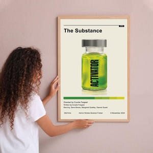 The Substance Vintage Poster Minimalist Movie Poster Wall Art Home Decor Custom Poster Print Personalized Gifts for her him