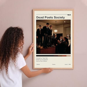 Dead Poets Society Pôster Vintage Pôster de Filme Minimalista Arte de Parede Decoração de Casa Pôster Personalizado Impressão Presentes Personalizados para ela e ele