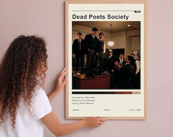 Dead Poets Society Vintage Poster Minimalist Movie Poster Wall Art Home Decor Custom Poster Print Personalized Gifts for her him