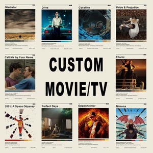 Custom Movie TV Poster Customized Gifts Vintage Retro Poster Film Poster Wall Art Decor Home Decor Canvas Print Personalized Gifts