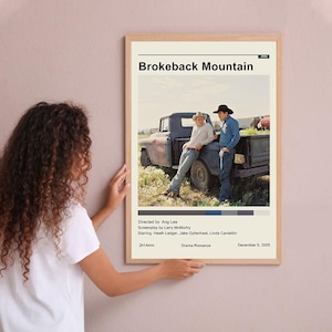 Brokeback Mountain Vintage Poster Minimalist Film Poster Wand Kunst Wohnkultur Individuelle Poster Druck Personalisierte Geschenke für sie Ihn